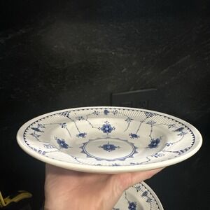 Furnivals Limited Denmark Blue 9" Round Vegetable Bowl  Made in England 4 total